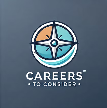 Careers to Consider Logo - A compass with careers to consider under it