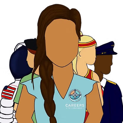 Careers to Consider's representation - a cartoon of 5 people from different careers standing back to back
